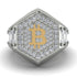 Bitcoin Diamond Signet Ring - Axel No. 3