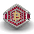 Bitcoin Ruby Signet Ring - Axel No. 30
