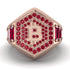 Bitcoin Ruby Signet Ring - Axel No. 32