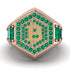 Bitcoin Emerald Signet Ring - Axel No. 11