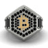 Bitcoin Black Diamond Signet Ring - Axel No. 21