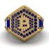 Bitcoin Sapphire Signet Ring - Axel No. 37