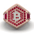 Bitcoin Ruby Signet Ring - Axel No. 35