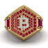 Bitcoin Ruby Signet Ring - Axel No. 34