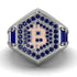 Bitcoin Sapphire Signet Ring - Axel No. 42