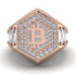 Bitcoin Diamond Signet Ring - Axel No. 5
