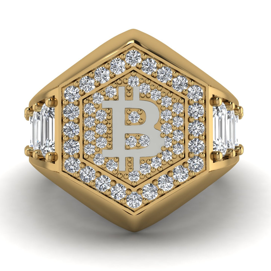 Bitcoin Diamond Signet Ring - Axel No. 7