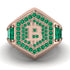 Bitcoin Emerald Signet Ring - Axel No. 14