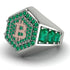 Bitcoin Emerald Signet Ring - Axel No. 15