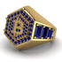 Bitcoin Sapphire Signet Ring - Axel No. 37