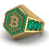 Bitcoin Emerald Signet Ring - Axel No. 10