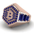 Bitcoin Sapphire Signet Ring - Axel No. 41