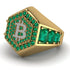 Bitcoin Emerald Signet Ring - Axel No. 16