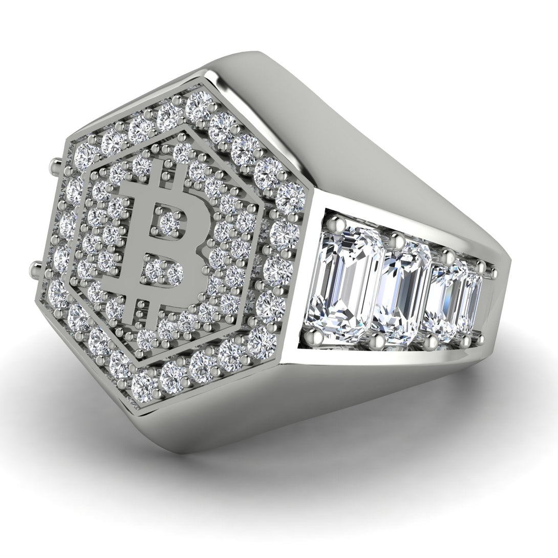 Bitcoin Diamond Signet Ring - Axel No. 9