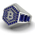 Bitcoin Sapphire Signet Ring - Axel No. 45