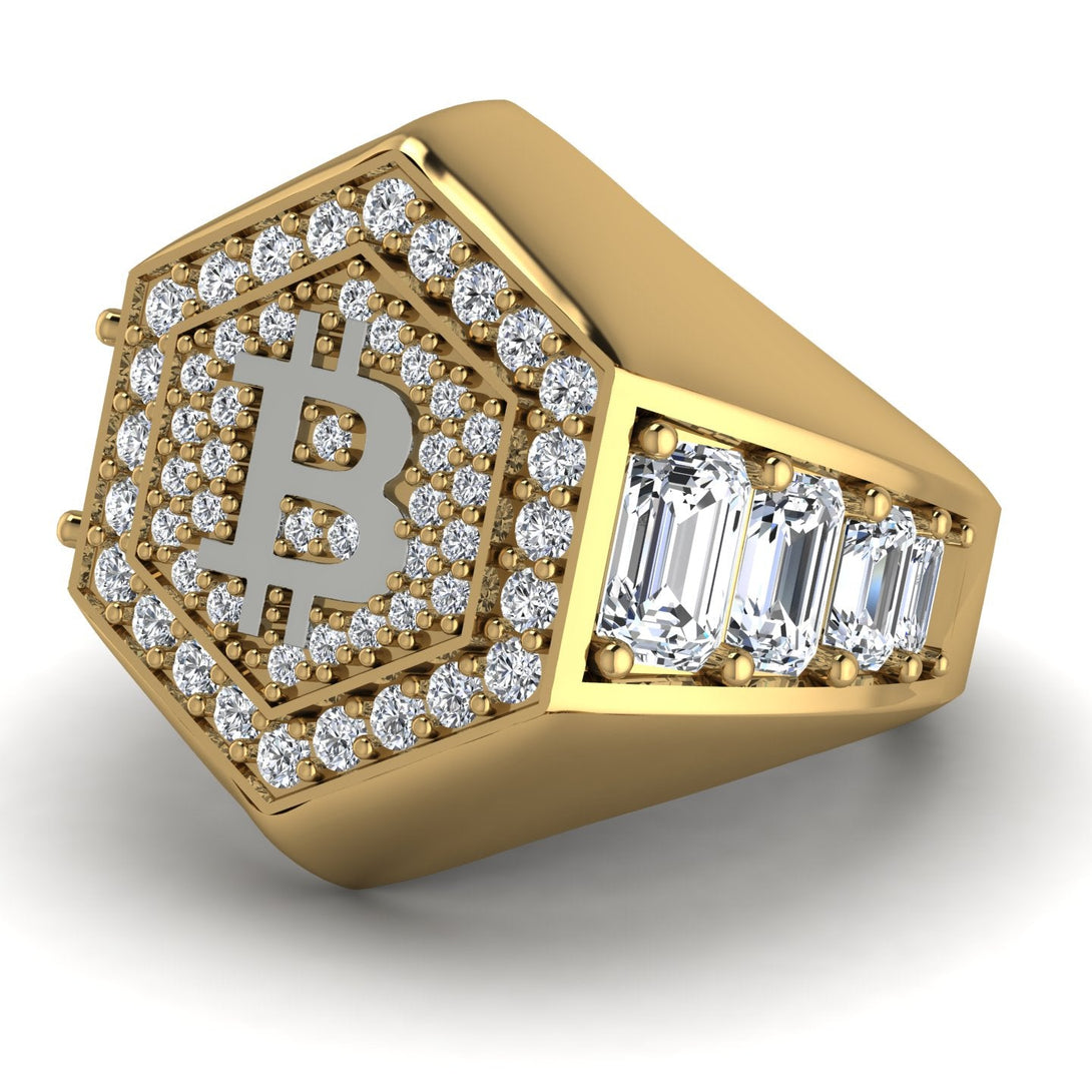 Bitcoin Diamond Signet Ring - Axel No. 7