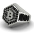 Bitcoin Black Diamond Signet Ring - Axel No. 27
