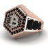 Bitcoin Black Diamond Signet Ring - Axel No. 26