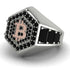 Bitcoin Black Diamond Signet Ring - Axel No. 24 image 3