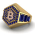 Bitcoin Sapphire Signet Ring - Axel No. 40