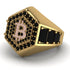 Bitcoin Black Diamond Signet Ring - Axel No. 22