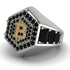 Bitcoin Black Diamond Signet Ring - Axel No. 21