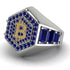 Bitcoin Sapphire Signet Ring - Axel No. 39