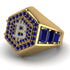 Bitcoin Sapphire Signet Ring - Axel No. 43