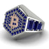 Bitcoin Sapphire Signet Ring - Axel No. 42