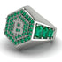 Bitcoin Emerald Signet Ring - Axel No. 18