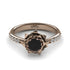 SALE - A lady's Rose Black Moissanite Ring- Elena