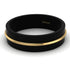 Black Ring With Yellow Gold Line - Jacob No. 1