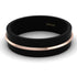 Black Ring With Rose Gold Line - Jacob No. 2