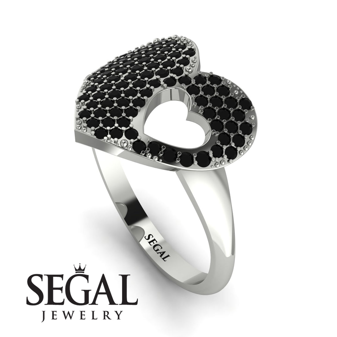 Black Diamond Heart With Missing Piece - Camille No. 9