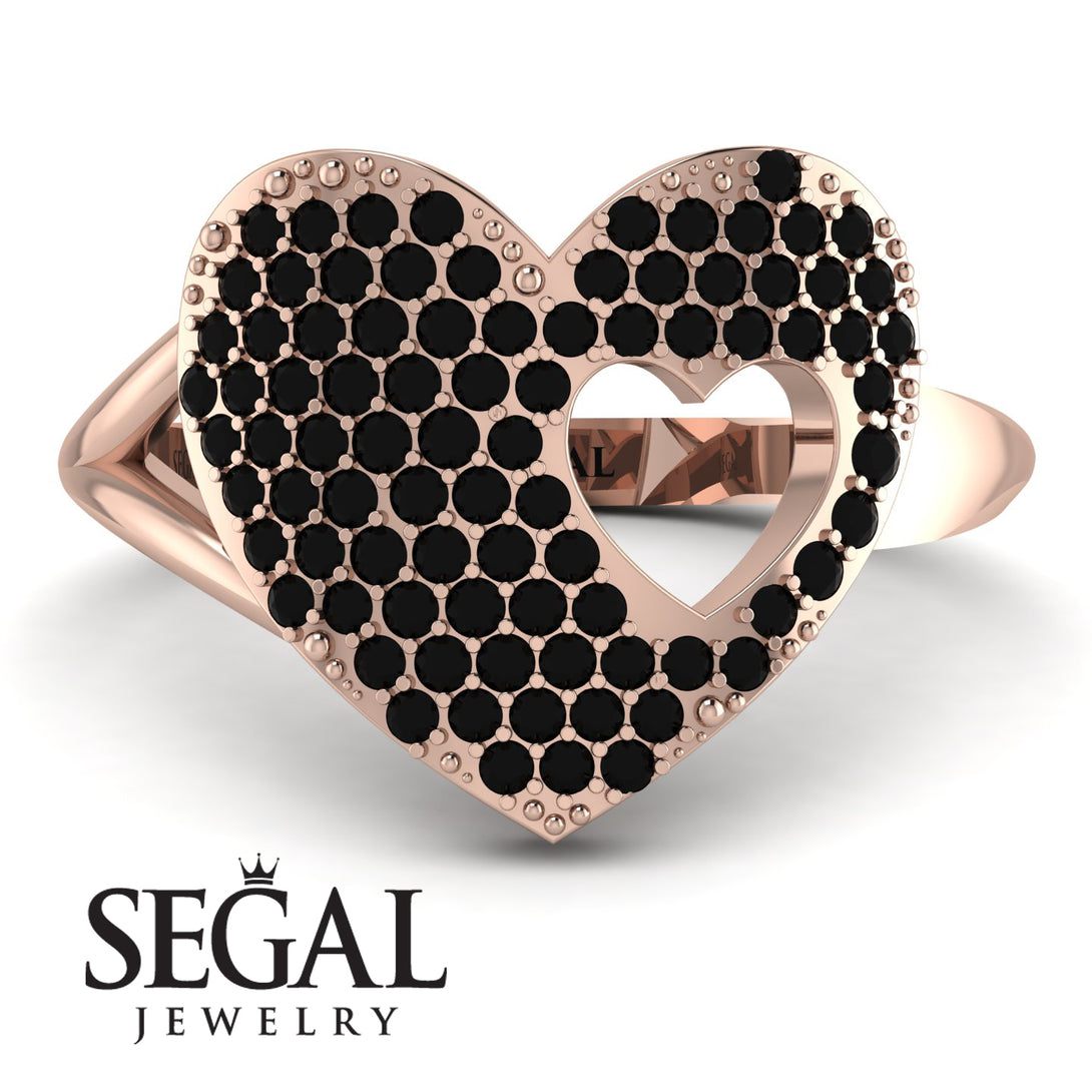 Black Diamond Heart With Missing Piece - Camille No. 8