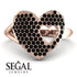 Black Diamond Heart With Missing Piece - Camille No. 8