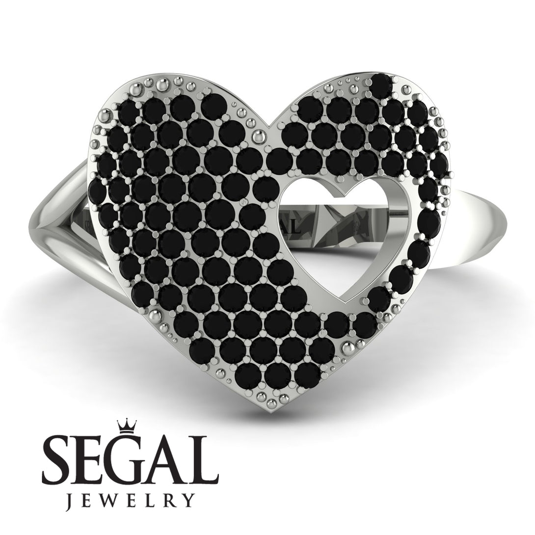 Black Diamond Heart With Missing Piece - Camille No. 9