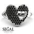 Black Diamond Heart With Missing Piece - Camille No. 9