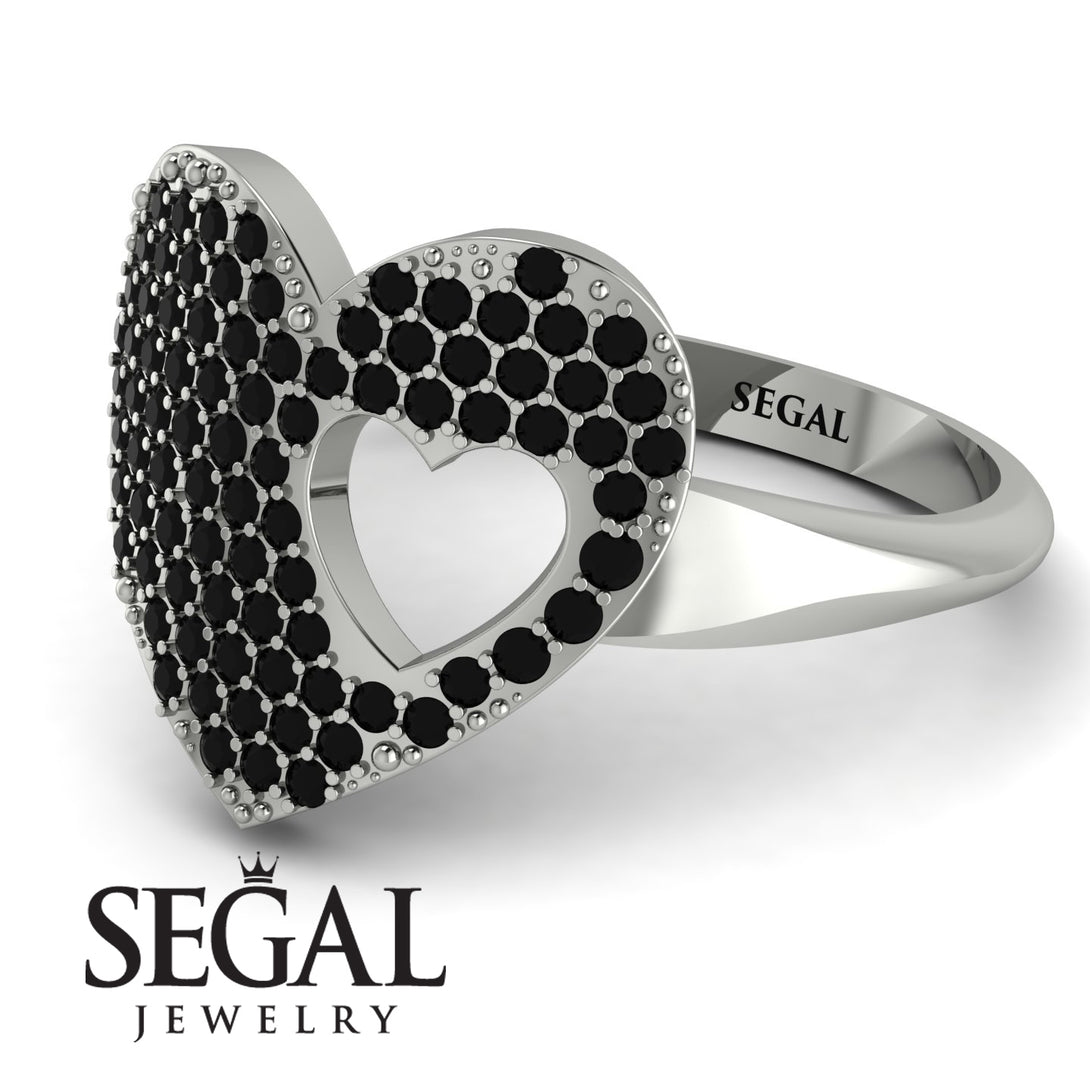 Black Diamond Heart With Missing Piece - Camille No. 9