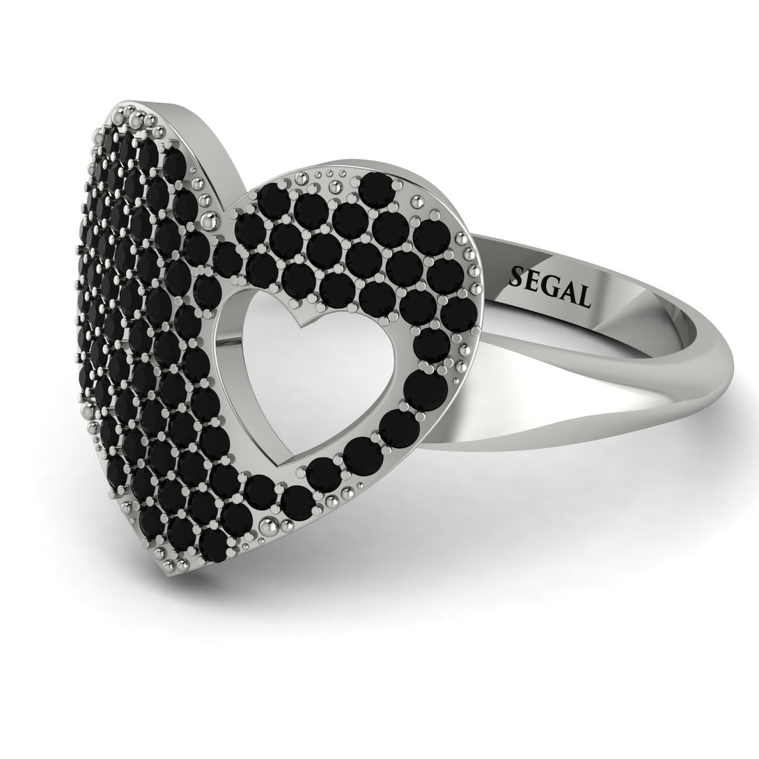 Black Diamond Heart With Missing Piece - Camille No. 9