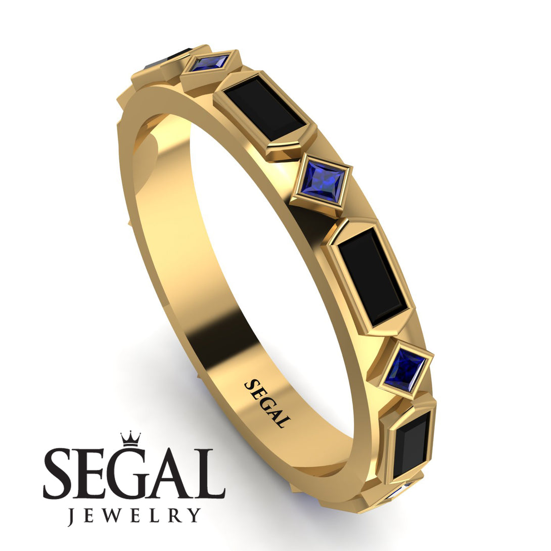 Black Diamond Baguette & Princess Eternity Band - Andrea No. 43