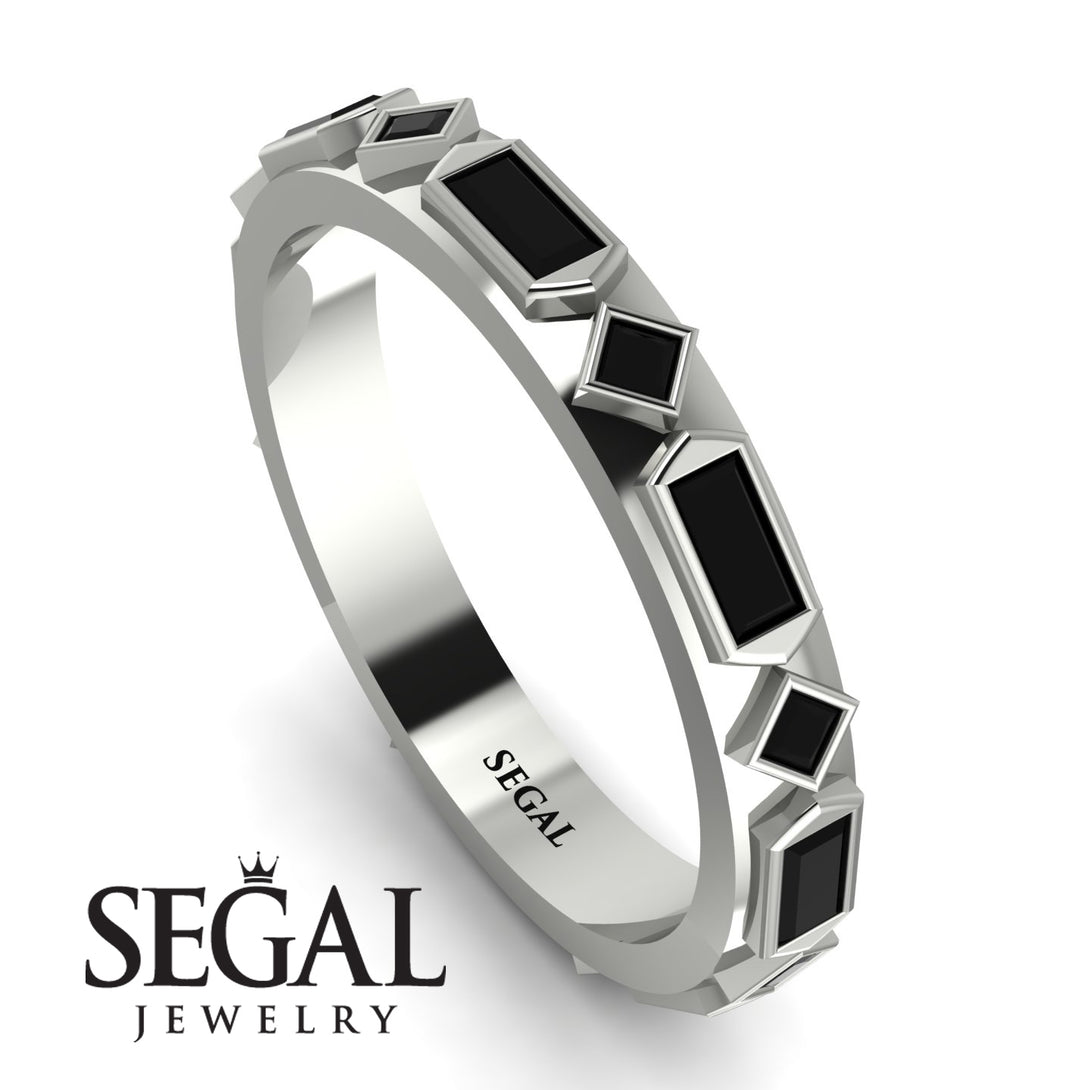 Black Diamond Baguette & Princess Eternity Band - Andrea No. 39