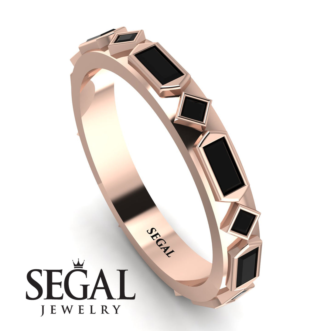 Black Diamond Baguette & Princess Eternity Band - Andrea No. 38