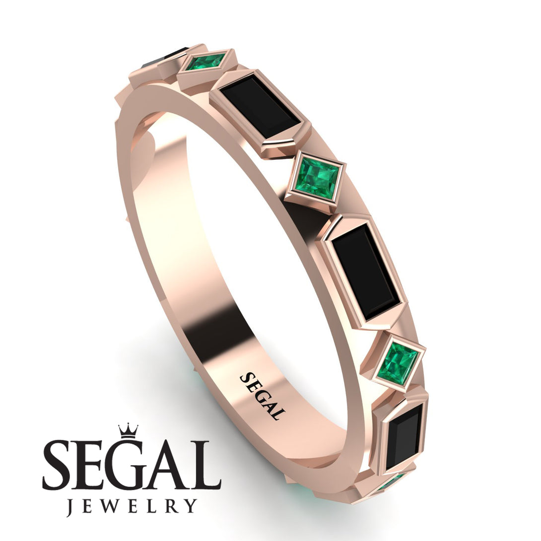 Black Diamond Baguette & Princess Eternity Band - Andrea No. 35