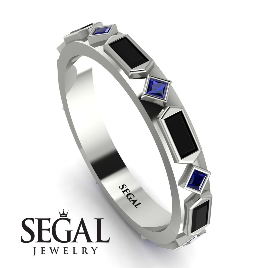 Black Diamond Baguette & Princess Eternity Band - Andrea No. 45