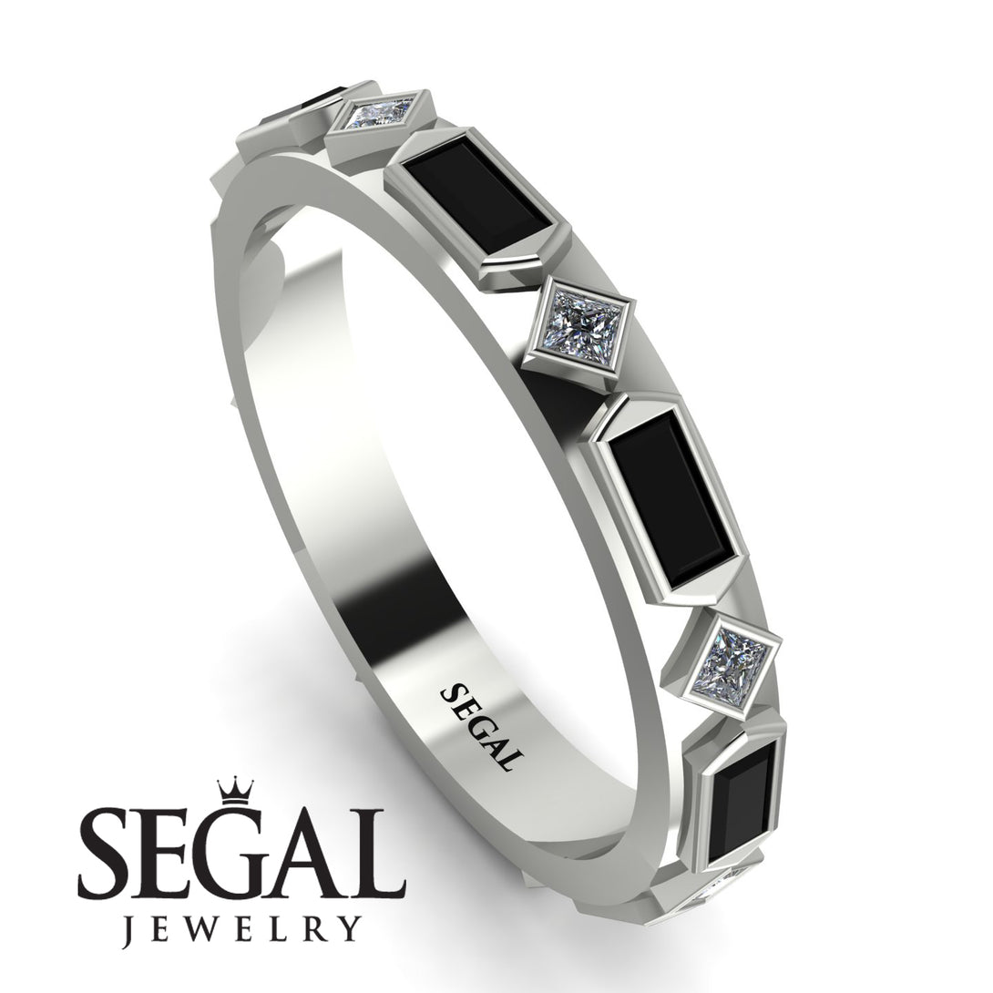 Black Diamond Baguette & Princess Eternity Band - Andrea No. 33