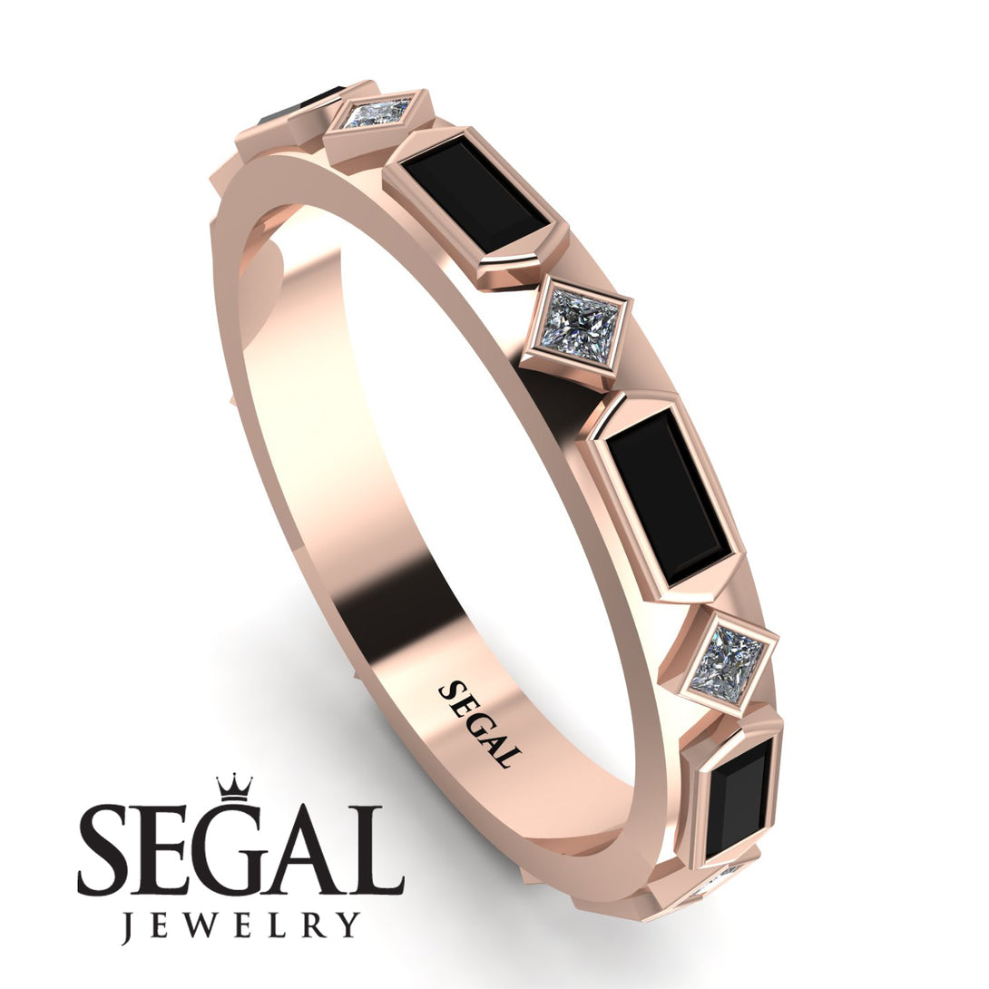 Black Diamond Baguette & Princess Eternity Band - Andrea No. 32