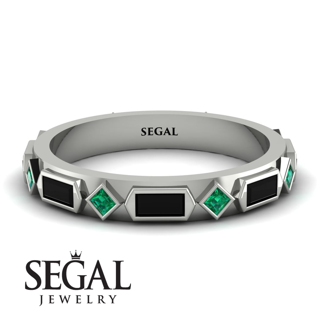 Black Diamond Baguette & Princess Eternity Band - Andrea No. 36