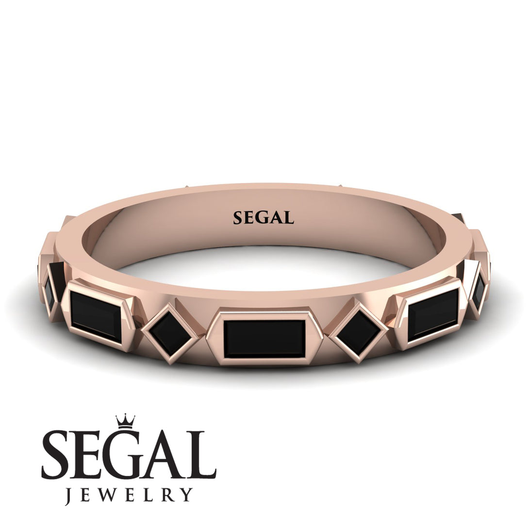 Black Diamond Baguette & Princess Eternity Band - Andrea No. 38