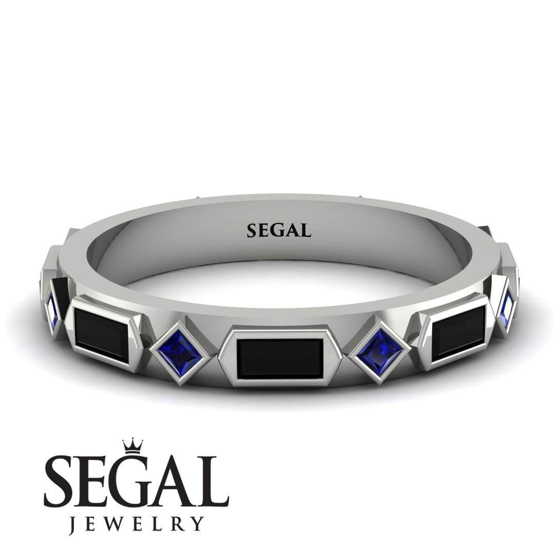 Black Diamond Baguette & Princess Eternity Band - Andrea No. 45